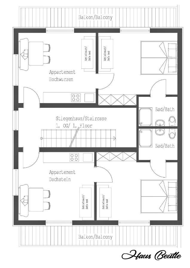 Appartement Haus Beutle à Schladming Extérieur photo
